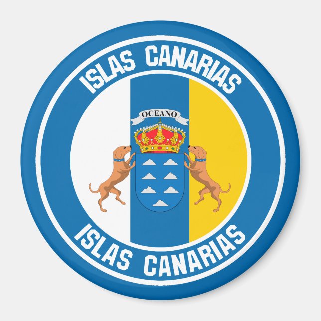 Íman Islas Canarias Round Emblem (Frente)