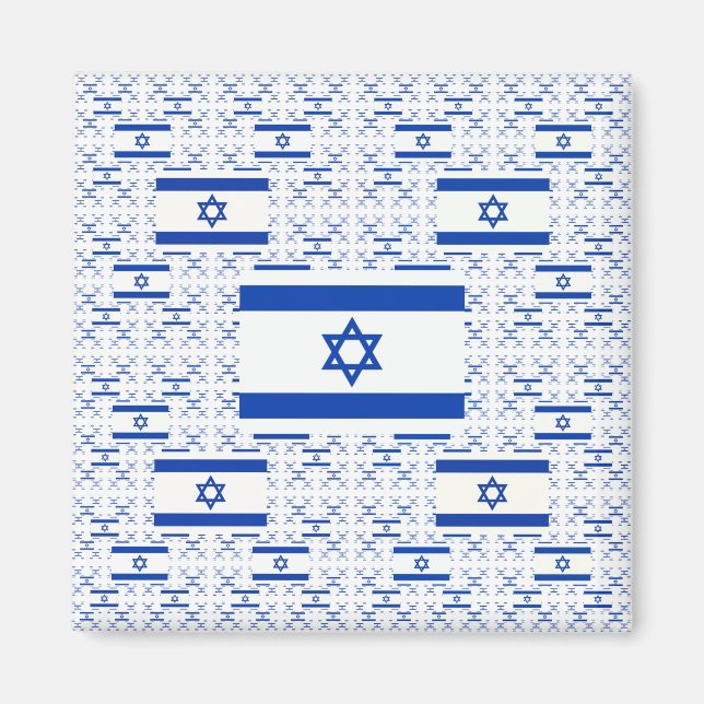 Íman Israel Flag - Star of David - em camadas (Frente)