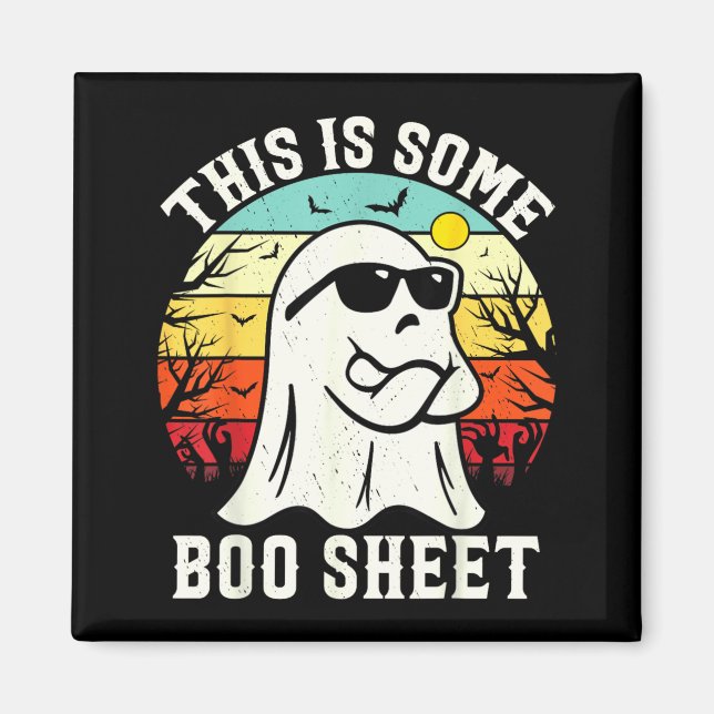 Íman Isso É Alguma Folha de Boo Fantasma Retro Hallowee (Frente)