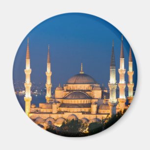 Íman Istambul - Mesquita Sultan Ahmed com ímã noturno