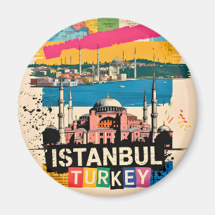 Íman Istambul Turquia Hagia Sophia Arte Pop Retro Viage