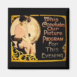 Íman Isto conclui nosso programa da imagem - vintage