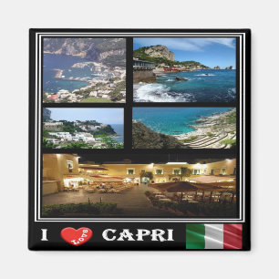 Íman IT - Itália - Capri - I Love - Colagem