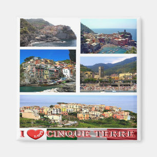 Íman IT - Itália - Cinque Terre - Adoro Collage Mosaic