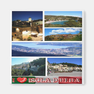 Íman IT - Itália - Elba - I Love - Collage Mosaic
