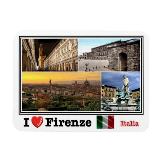 Íman IT Itália - Firenze - I Love Mosaic - (Horizontal)