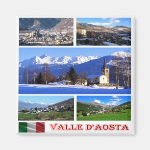Íman IT - Itália I Love Valle d'Aosta - Collage Mosaic