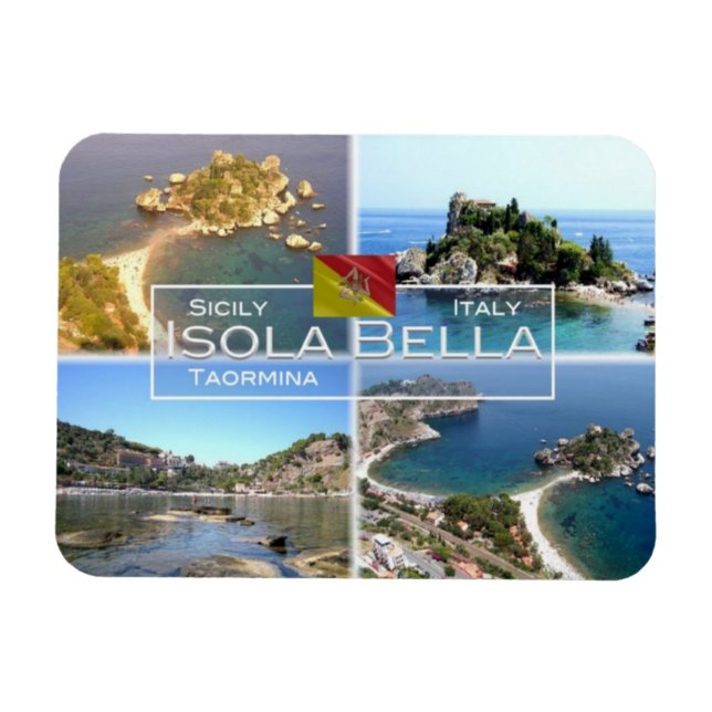 Íman IT Itália - Taormina - Isola Bella - (Horizontal)