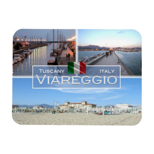 Íman IT Itália - Viareggio - Pier e Marina Tourist - (Horizontal)