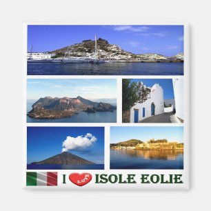 Íman IT - Sicília - Isole Eolie - I Love - Collage