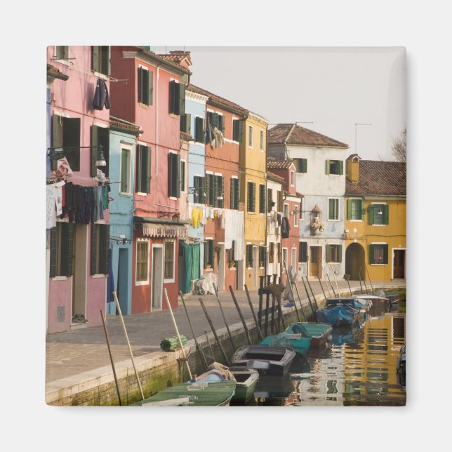 Íman Itália, Burano. Casas coloridas da linha a (Frente)