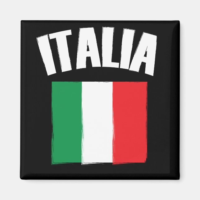 Íman Italia Flag Soccer Fan (Frente)