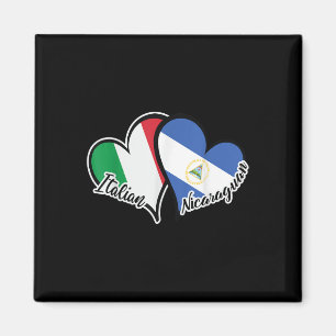 Íman Itália Nicarágua Sinalizador Coração Metade Italia