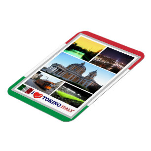 Íman Itália - Piemonte - Torino - I Love - Magnet