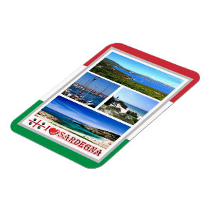 Íman Itália - Sardenha - Mosaico - Magnet