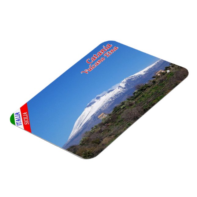 Íman Itália - Sicília - Catânia - Etna com neve - (Left Side)