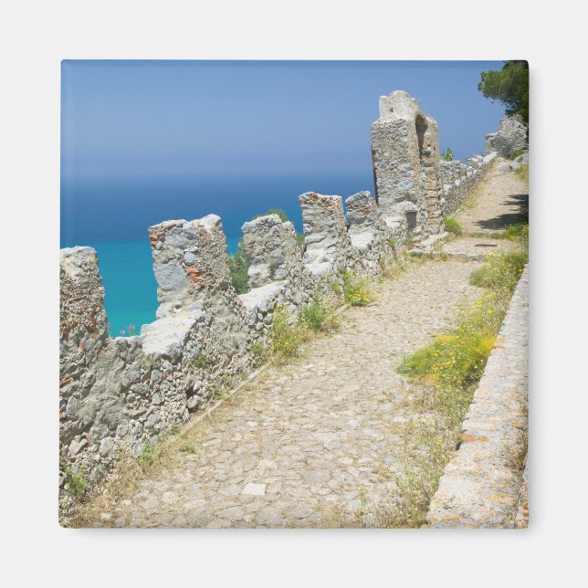 Íman Itália, Sicília, Cefalu, Cliffside Walkway, La (Frente)