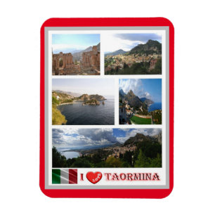 Íman Itália - Sicília - Taormina - I Love -