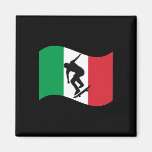 Íman Itália Skateboarding Gráfico Bandeira do País Orgu