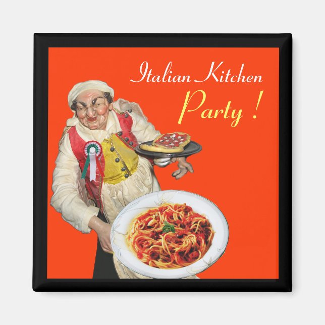 Íman ITALIANO KITCHEN, laranja (Frente)