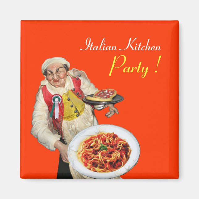 Íman ITALIANO KITCHEN, laranja (Frente)