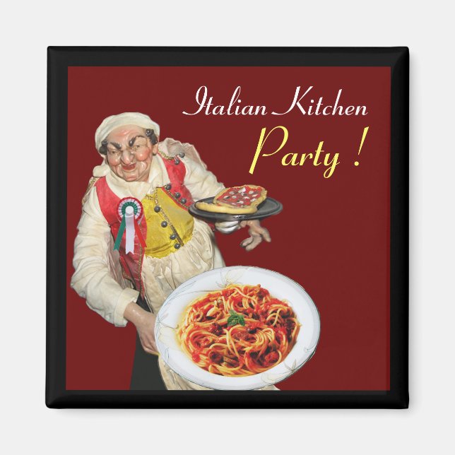 Íman ITALIANO KITCHEN, vermelho (Frente)