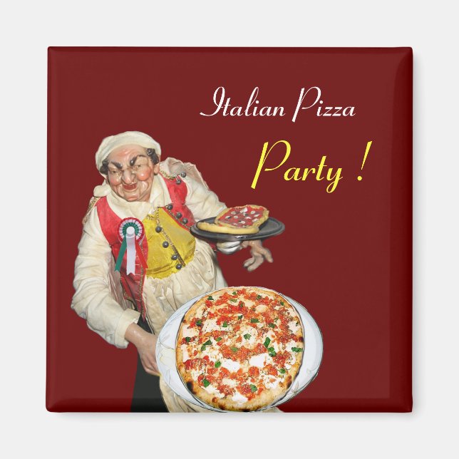 Íman ITALIANO PIZZA, vermelho (Frente)