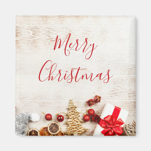 Íman Itens de Natal em um Conselho Russo de Madeira