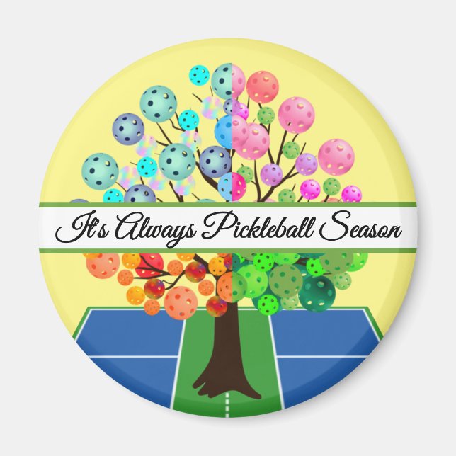 Íman It's Always Pickleball Season - Four Seasons Tree (Frente)