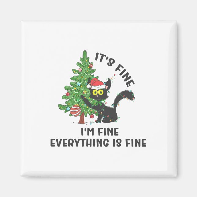 Íman It's Fine Im Fine Everything Is Fine Elf Xmas Matc (Frente)