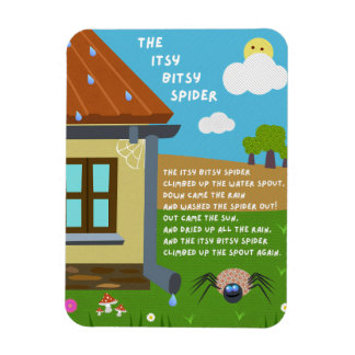 Íman Itsy Bitsy Spider Nursery Rhyme Magnet