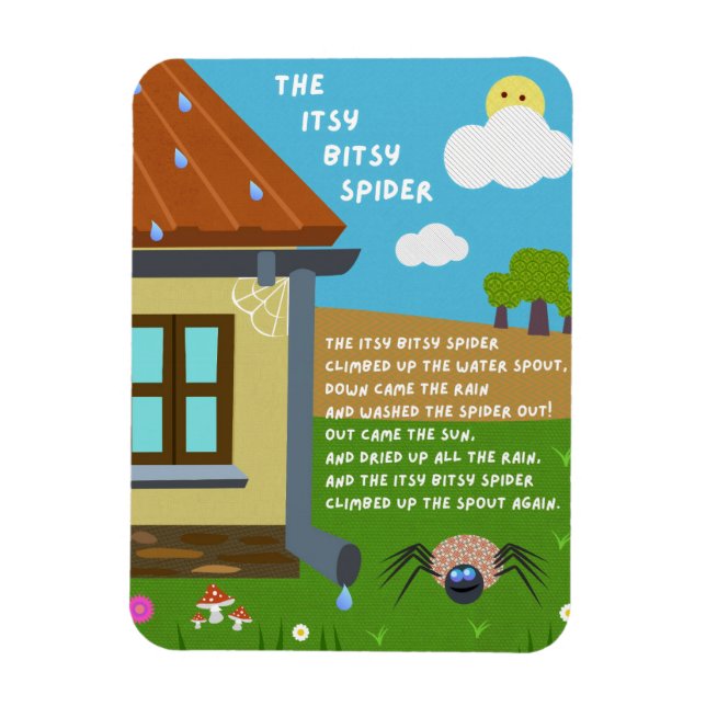 Íman Itsy Bitsy Spider Nursery Rhyme Magnet (Vertical)