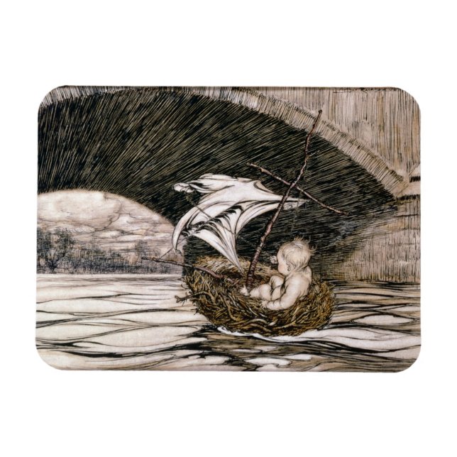 Íman J.M. Barrie | "Passou debaixo da ponte e veio (Horizontal)