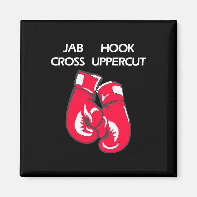 Íman Jab Hook Cross Uppercut Artes Marciais Boxe  (Frente)