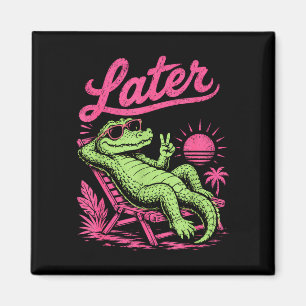 Íman Jacaré posterior retrô depois enquanto crocodilo r