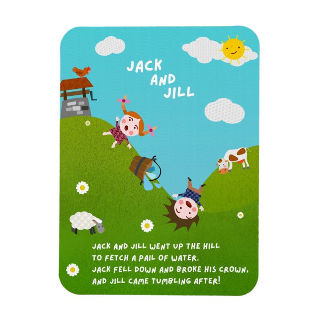 Íman Jack and Jill Nursery Rhyme Magnet (Vertical)