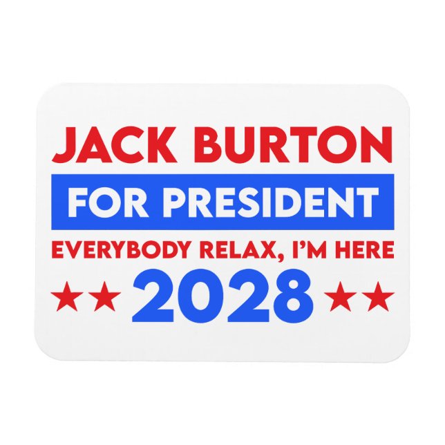 Íman Jack Burton Para Presidente 2028 (Horizontal)