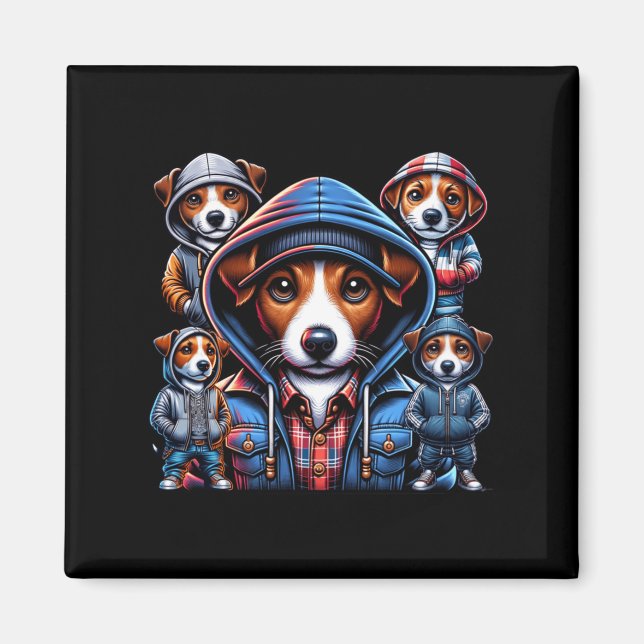 Íman Jack Russel Gangster Dogs (Frente)