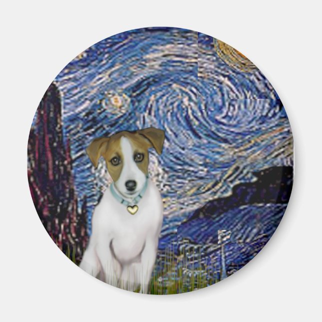 Íman Jack Russell 10 - Starry Night (Frente)