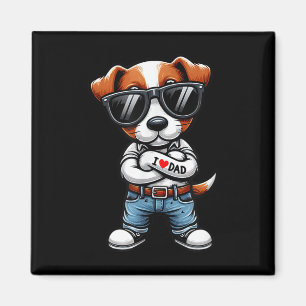 Íman Jack Russell Terrier I Love Pai Engraçado Dog Tatt