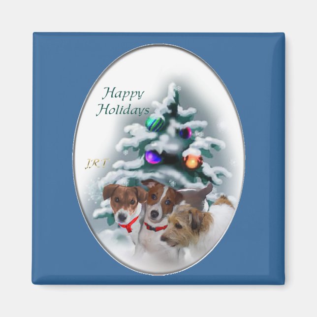 Íman Jack Russell Terrier presentes de Natal (Frente)