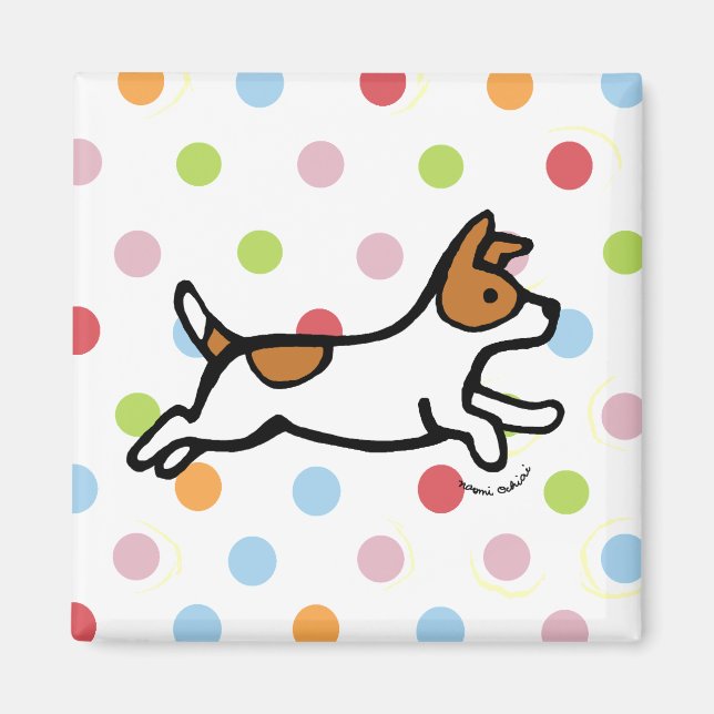 Íman Jack Russell Terrier Running Magnet (Frente)