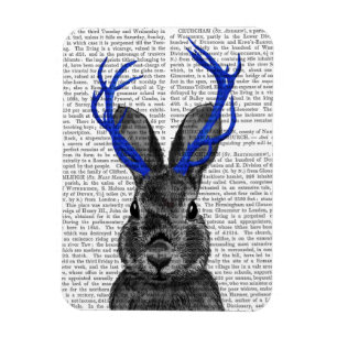 Íman Jackalope com Blue Antlers