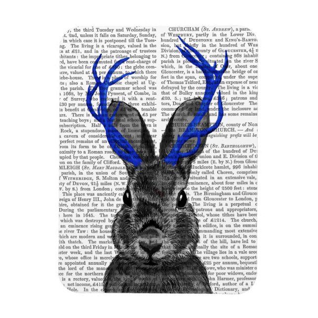 Íman Jackalope com os Blue Antlers (Vertical)