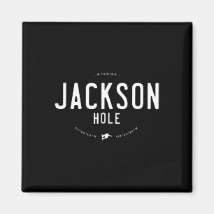 Íman Jackson Hole Wyoming Gráfico em Vintage Sn