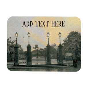 Íman Jackson Square New Orleans Magnet, adicionar texto