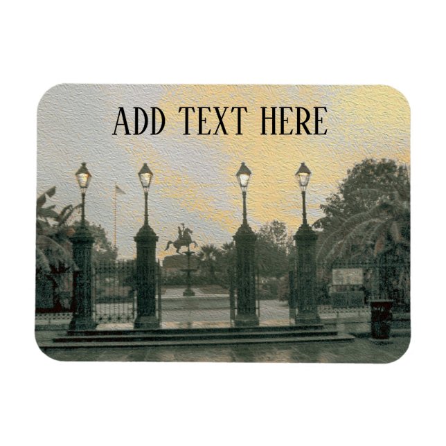 Íman Jackson Square New Orleans Magnet, adicionar texto (Horizontal)