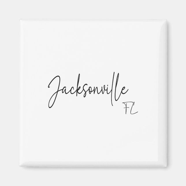 Íman Jacksonville Flórida Ca Retro  (Frente)