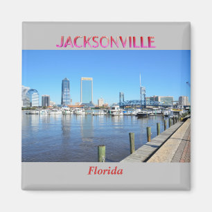 Íman Jacksonville Florida Cityscape Magnet