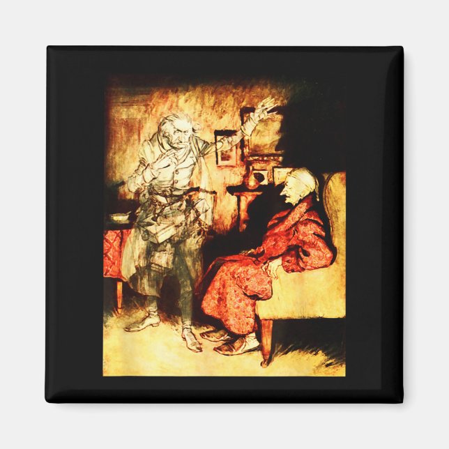 Íman Jacob Marley Ghost Scrooge Bah Humbug Christmas Ca (Frente)